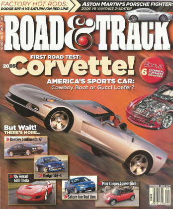 ROAD & TRACK 2004 SEPT - CORVETTE, VW TOUAREG V-10